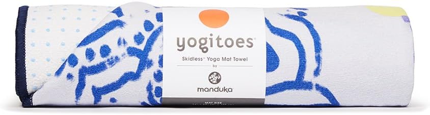 Non-Slip Quick Dry Yoga Towel - 71 Inch Blue Print