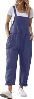 Women Long Casual Loose Bib Pants Overalls Baggy Rompers Jumpsuits One