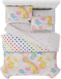Franco Care Bears Retro Rainbow Bedding 7 Piece Full Set - Soft