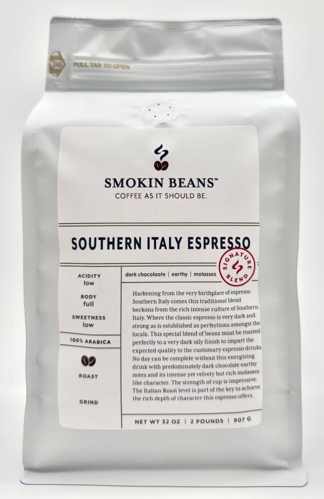 Southern Italy Espresso Coffee - Premium Whole Bean Blend
