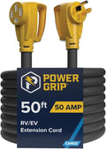 50-Ft 50 Amp RV Extension Cord - Durable Power Grip for RVs & EVs