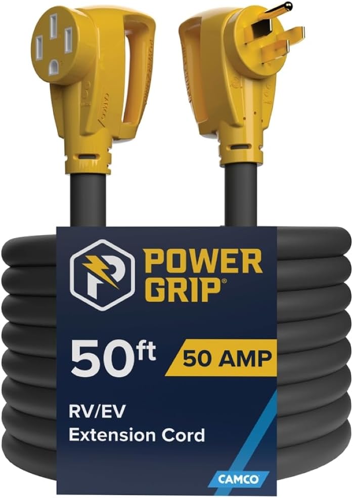 Power Grip 50-Ft 50 Amp RV Extension Cord for Reliable Power