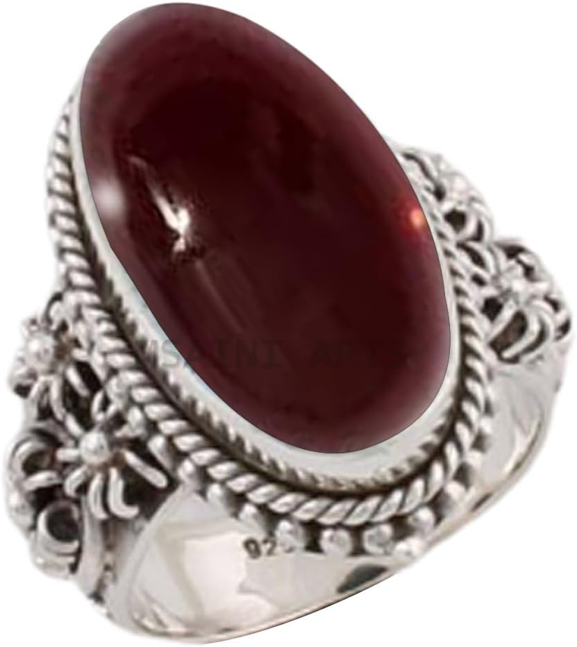 Solid 925 Sterling Silver Ring with Natural Blue Copper Turquoise