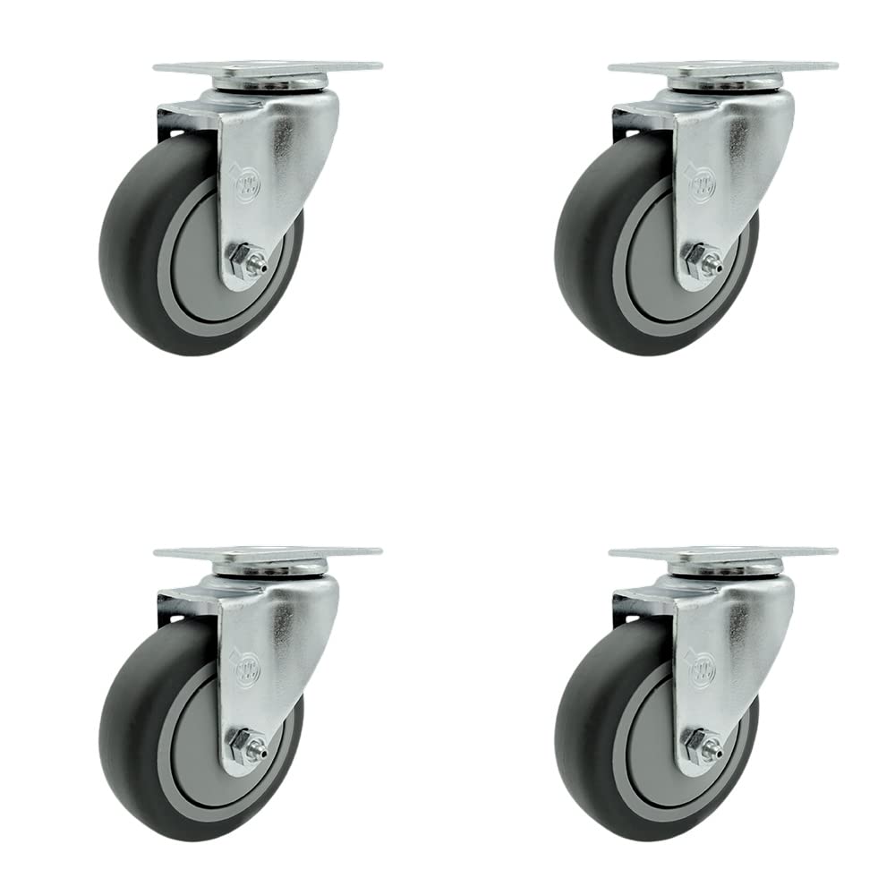 Rubbermaid Cube Quiet Replacement Swivel Caster Set for Trucks