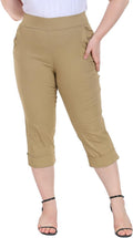 HDE Plus Size Pull On Capris for Women - Flattering Tummy Control as