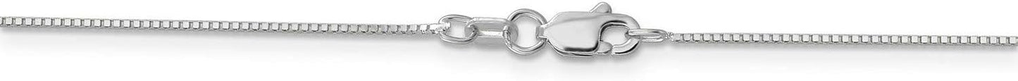 14k White Gold Classic Box Chain Necklace Bracelet or Anklet