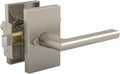 Mega Handles Glamor Privacy Lever & Lock Set - Satin Nickel