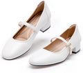 Mary Jane Shoes Low Heels Dress Pumps for Women - 2in Chunky Heel both