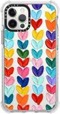 Ultra Impact Case for iPhone 12 / iPhone 12 Pro - Polka Daub Hearts