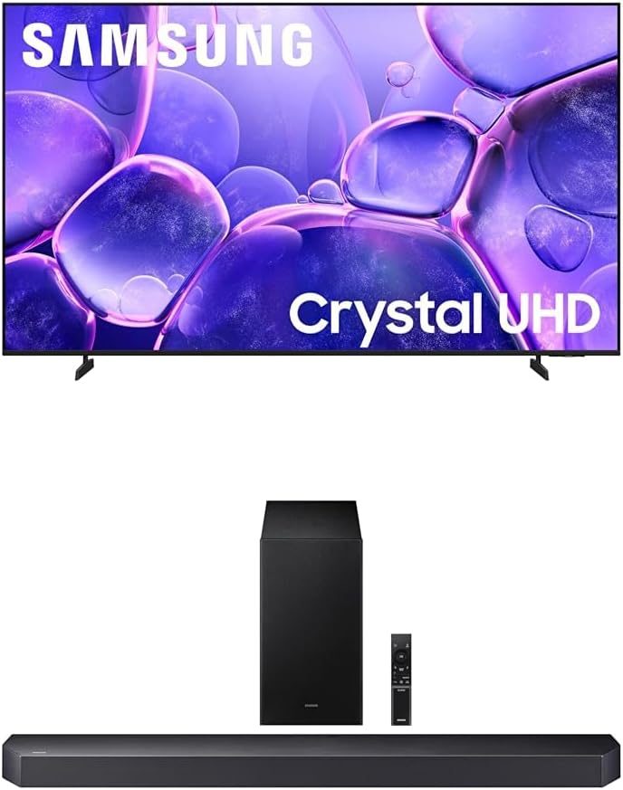 Samsung 75-Inch Crystal UHD Smart TV with 3D Soundbar Experience