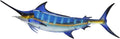 LIFFY Metal Blue Marlin Wall Decor - 36in Hand-Painted Fish Art