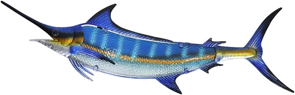 LIFFY Metal Blue Marlin Wall Decor for Indoor and Outdoor Use
