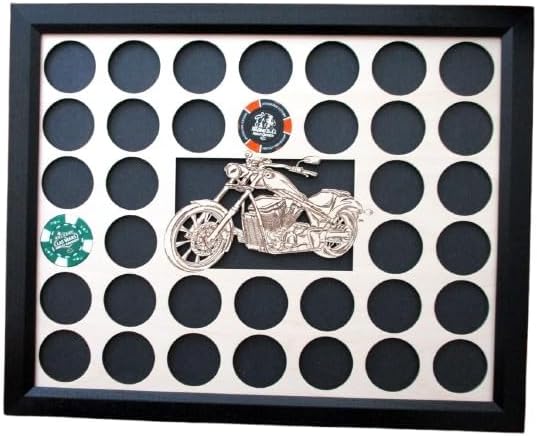 Custom Poker Chip Frame Display for 36 Harley-Davidson Chips