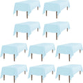 LTC LINENS Baby Blue Rectangular Tablecloths 60 x 102 in - Pack of 10