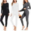 Thermal Underwear Set for Women Fleece Lined Long Johns - Warm Base