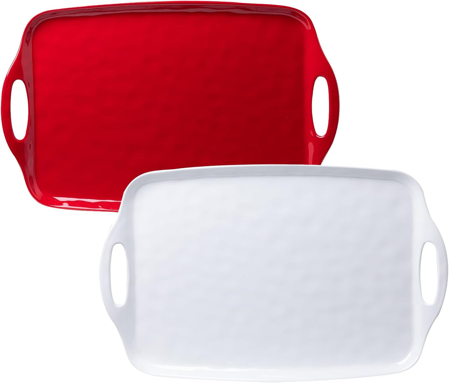 LEHAHA Large Christmas Melamine Serving Tray Set for Festive Feasts