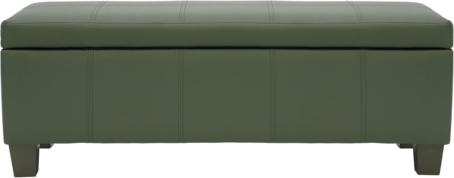 51 Inch Storage Ottoman with Safety Hinge for Home Organization