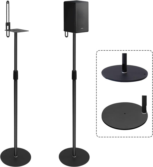 Speaker Stands Pair for Surround Sound, Height Adjustable 29.5-55.9 in