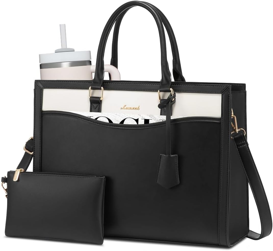 LOVEVOOK Laptop Tote Bag for Women - Stylish Work Briefcase