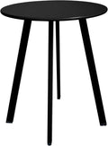 Outdoor Side Table - Weather Resistant Patio Round Metal End Table