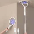 GeckoMan Rotating Head Electric Fly Swatter - Reach Ceilings Easily