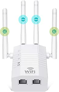 WiFi Extender Signal Booster for Home: 1200Mbps Dual Band