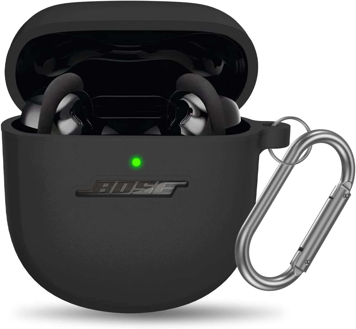 Shockproof Silicone Case for Bose QC Earbuds 2 - Black