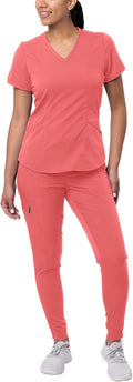 Adar Pro Modern Athletic Scrub Set For Women - Tailored Jogger Fit All