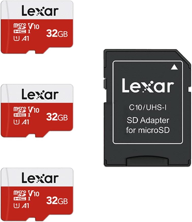 High Speed Lexar 32GB Micro SD Card 3 Pack