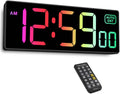 Soobest Digital Wall Clock 10.2in Multicolor Large Display - Precise