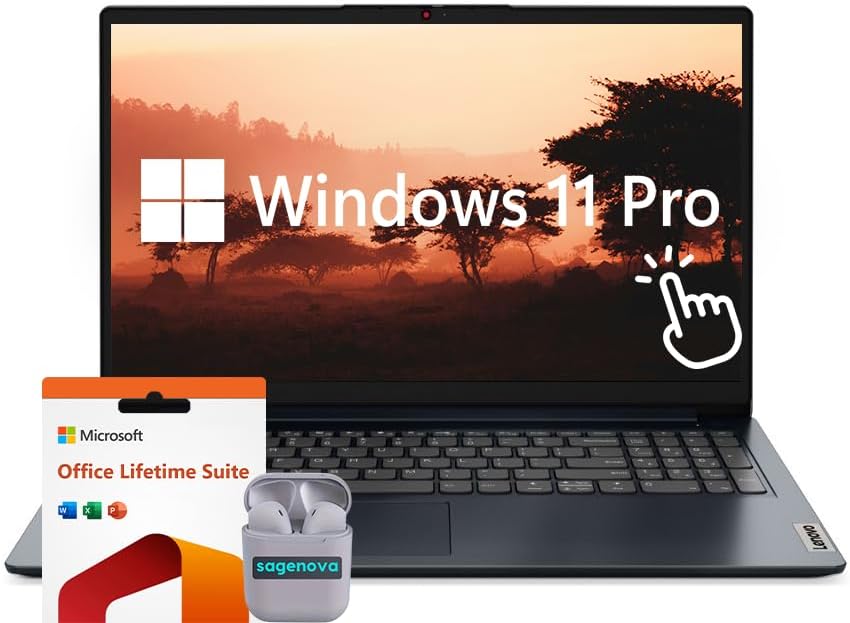 Lenovo IdeaPad Business Laptop with Touchscreen and Office Suite