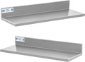 HALLY Stainless Steel Wall Shelf 8.6 x 24 in 50 lb Capacity