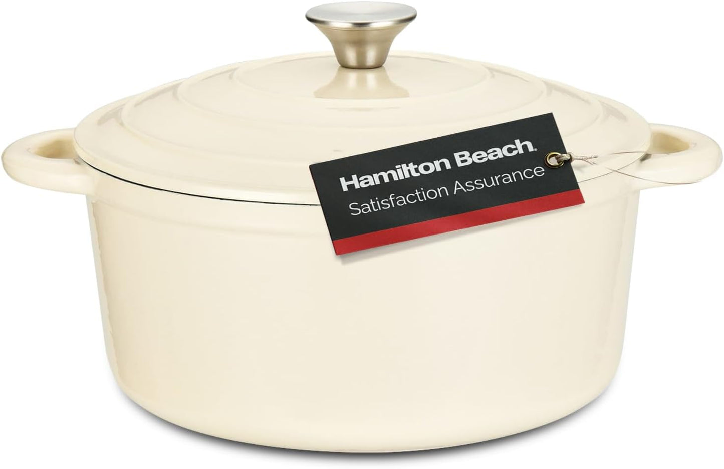 Hamilton Beach 5.5-Quart Enameled Cast Iron Dutch Oven Pot