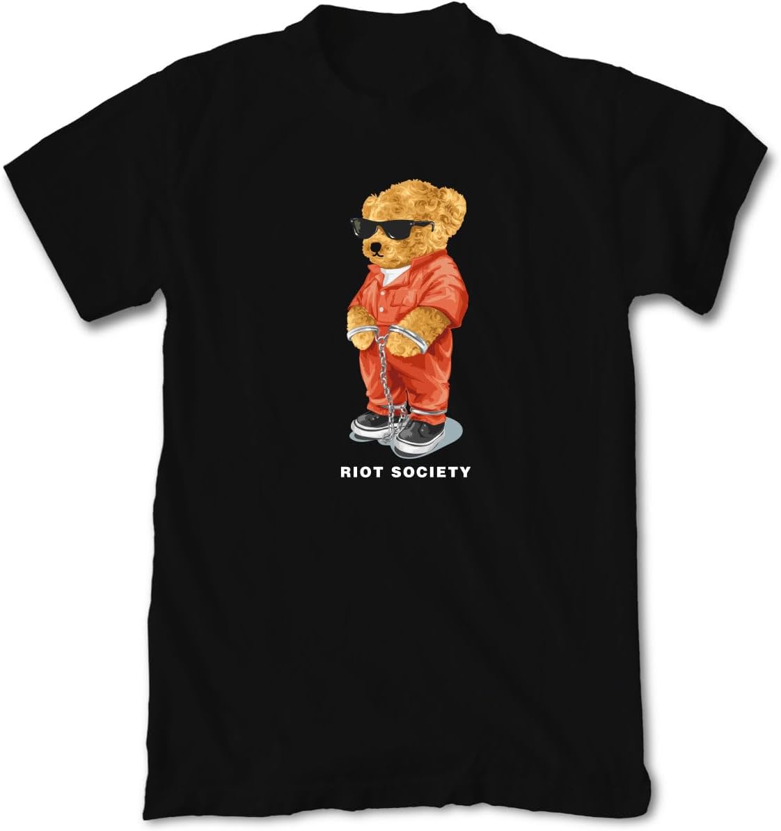 Riot Society Men's Graphic T-Shirt with Bold Teddy Bear Design