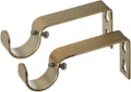 Ivilon Fixed Brackets for Curtain Rods - Warm Gold, Sturdy Support