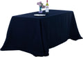 Ascoza 2pack 90x132 in Navy Rectangular Tablecloth - Economical Event