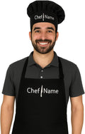 Personalized Custom Chef Apron & Hat Set with Embroidered Design