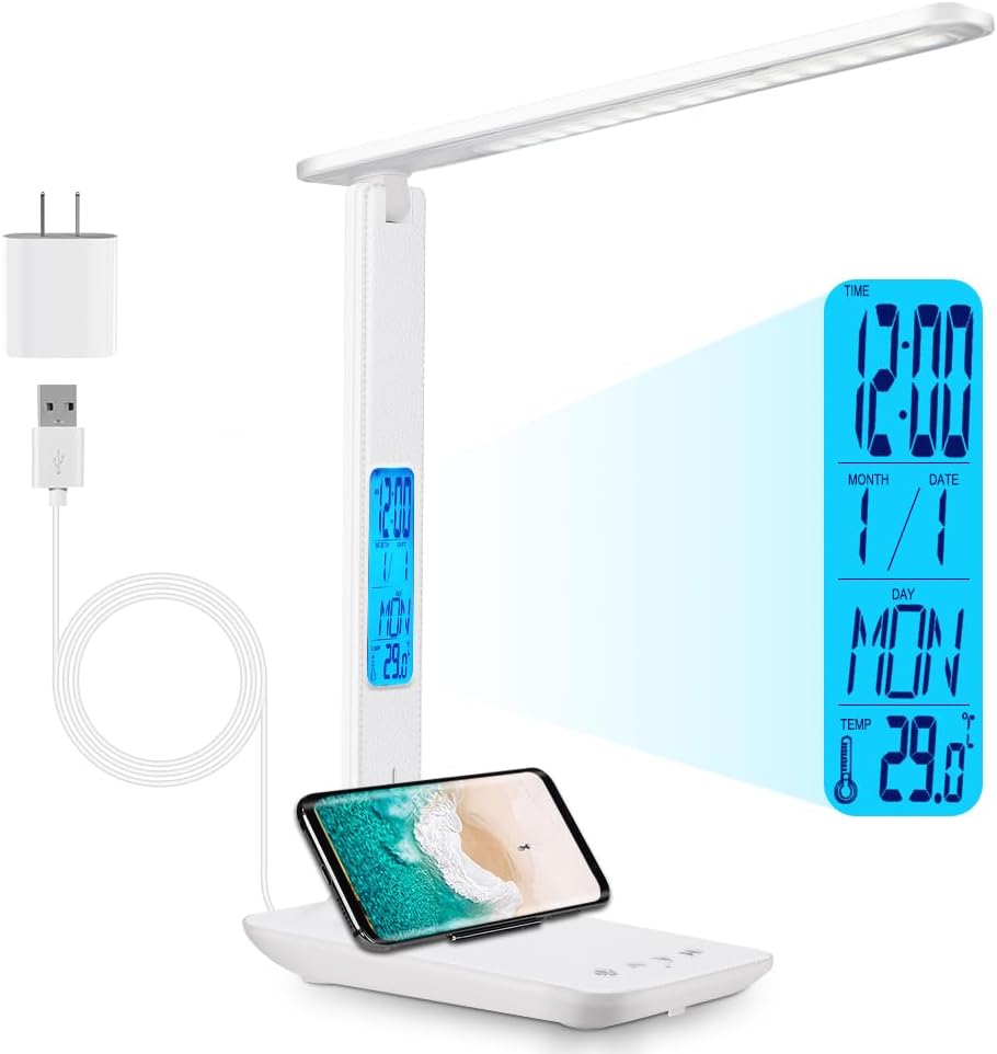 wanjiaone Rechargeable LED Desk Lamp: Eye-Caring Brightness!