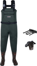 HISEA Chest Waders for Men - 4.5mm Neoprene Warm Bootfoot Waders