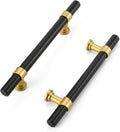 Black&Gold Cabinet Pulls 10 Pack 4 in Barrel Handles - Stylish Upgrade