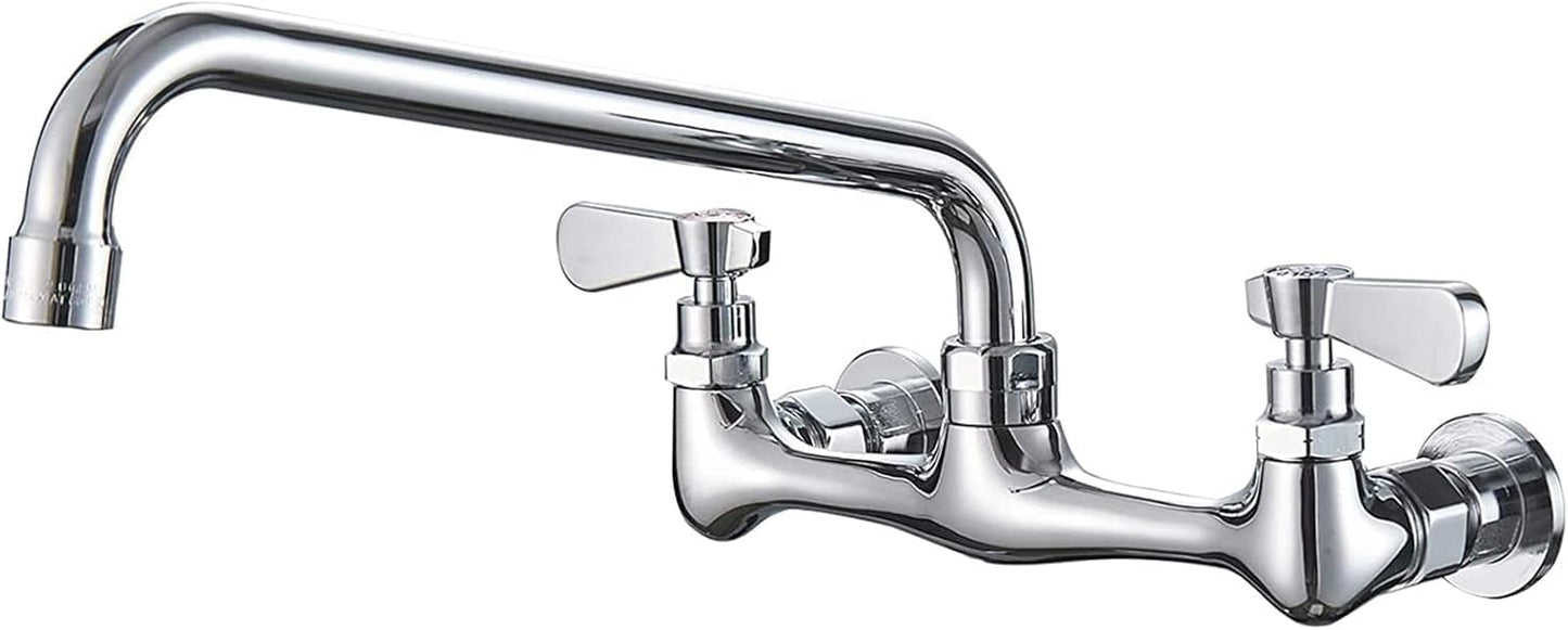 BWE Kitchen Faucet Wall Mount with 16 Inch Swivel Spout Design