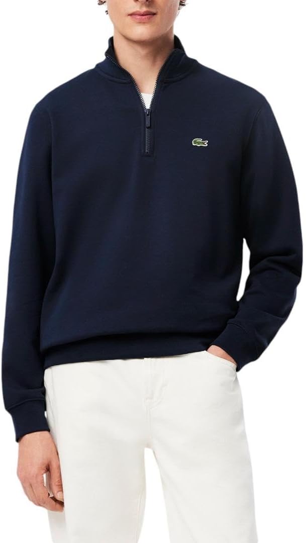 Lacoste Men's Core Collection Zip Up Mock Neck Sweatshirt Review