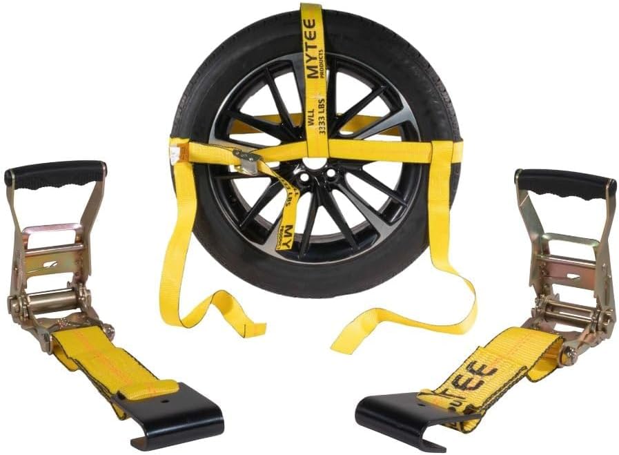 Mytee Products 2in x 120in Yellow Side Mount Wheel Tie Down Strap