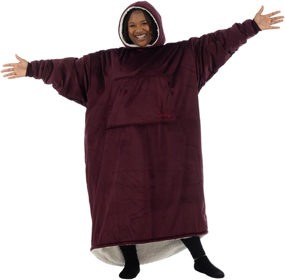 The Comfy Original Sherpa Lined Wearable Blanket for All