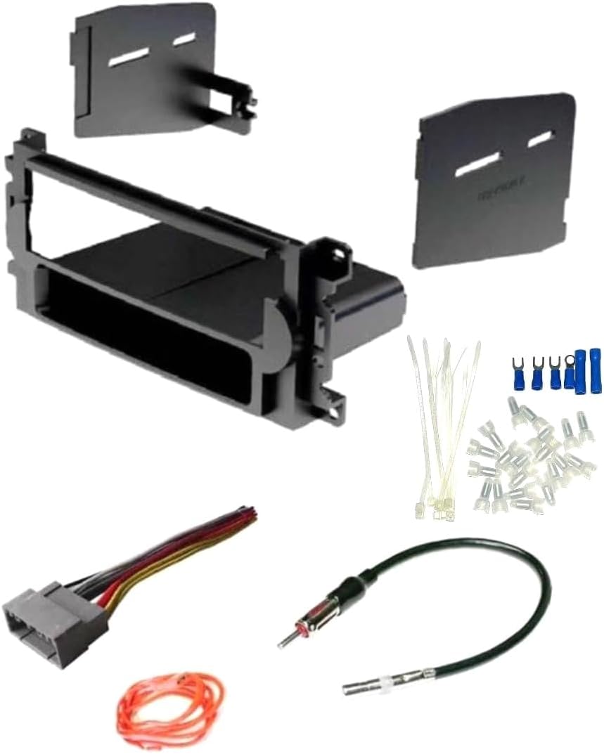 Single DIN Car Stereo Radio Install Kit for Dodge Ram 2006-2009