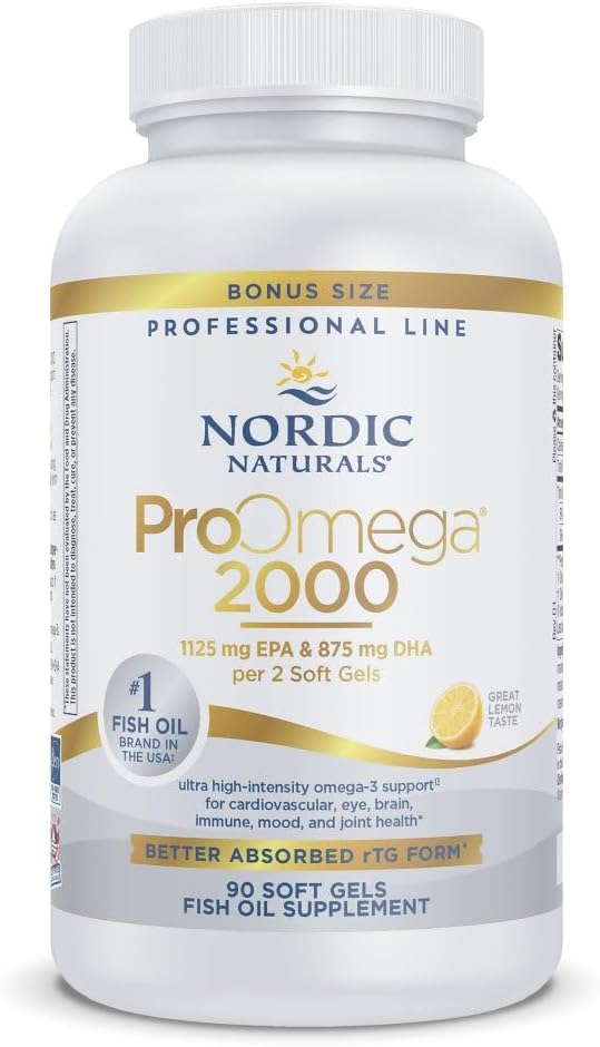 Nordic Naturals ProOmega 2000 Fish Oil for Heart & Brain Health