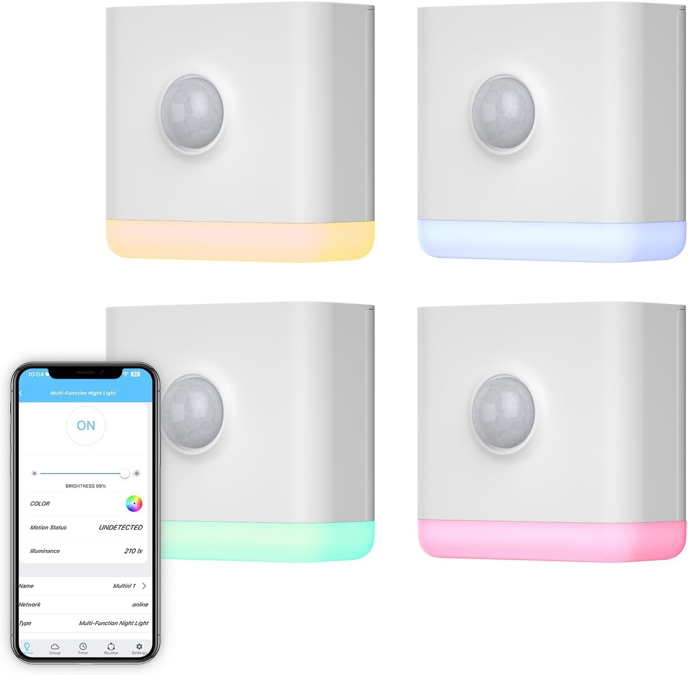 THIRDREALITY Multi-Function Night Light 4 Pack with Motion Sensor