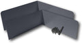 Eagle 1 Rain Gutter Valley Splash Guards - Oversized Bent, Tuxedo Gray