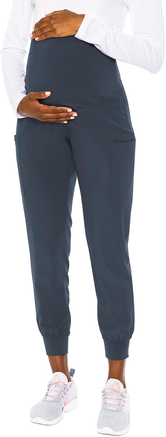Med Couture Maternity Jogger Scrub Pants with High Rise Waist