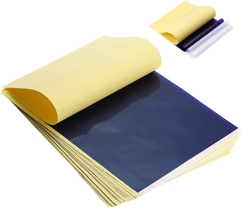 50 Pcs Tattoo Transfer Paper for Easy Tattoo Stenciling by Winterworm